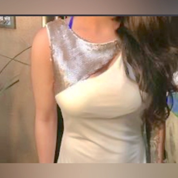 Nwt jlo sequin top with cutout boho classic formal blouse spring y2k casual - Picture 1 of 2